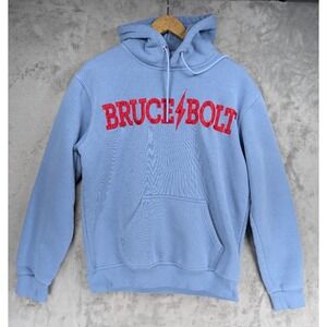 Bruce Bolt Hoodie Men's Sz M Sky Blue Lightning Baseball Glove Brand